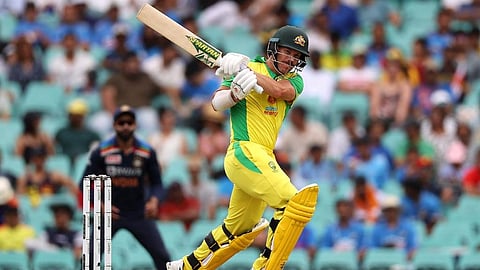 Warner got hurt in the fourth over of the Indian innings on Sunday as he tried to stop a shot.
