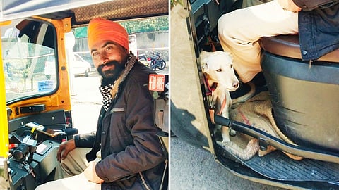 Manjiri on her Facebook shared that she was surprised when she saw that a little puppy was seated next to the driver