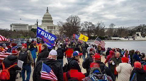 Hundreds of Donald Trump supporters entered the Capitol building on Wednesday in a move to overturn his election defeat.
