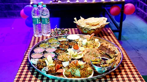 The thali worth Rs 2,500 comprises of over 12 dishes