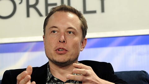 Elon Musk, CEO and Product Architect of Tesla, Inc during one of the global event