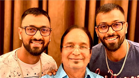 Hardik Pandya posted his father Himanshu, and brother, Krunal's picture on Father's Day