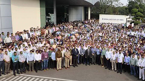 CEO of Serum, Adar Poonawalla on Tuesday shared a photograph of the whole team at Serum Institute