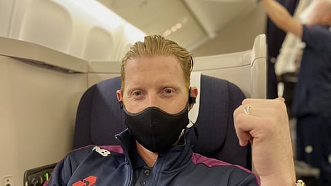 Ben Stokes boarded the flight from England to India ahead of Test series starting February 5