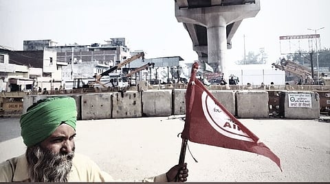 Farmer protesting at Tikri border