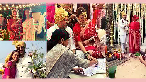 Glimpses of Dia Mirza's wedding ceremony.