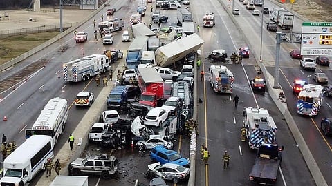 At least six killed in 133 vehicle pileup crash