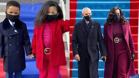 Do you also see the uncanny resemblance? Two kids, Ryleigh and Zayden create Barack and Michelle Obama's Inauguration 2021 look.