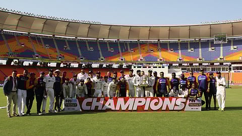 India while celebrating their win against England on Saturday