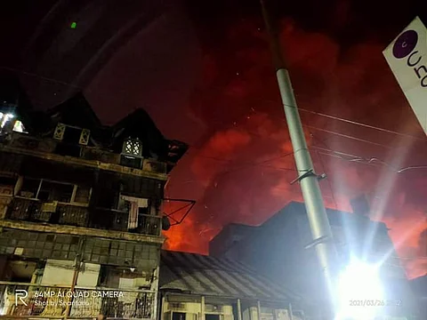 Massive fire broke out at Pune's Fashion Street on Friday