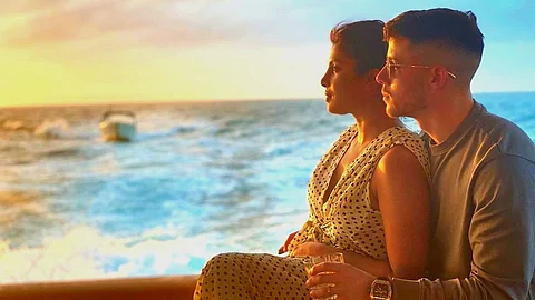 Priyanka Chopra and Nick Jonas enjoying the beauty of nature