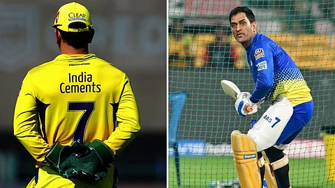 MS Dhoni during the practice session (File pic)