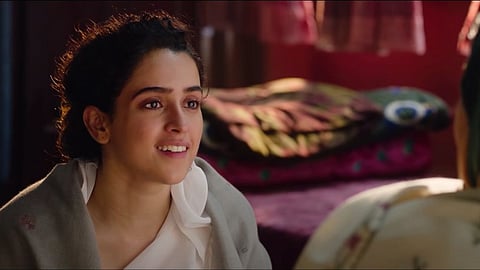 A screengrab from the trailer of 'Pagglait' featuring actor Sanya Malhotra.