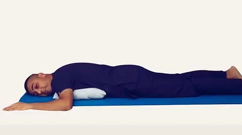 Prone Position ( Screengrab from a video posted by AaynaClinic)