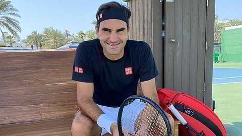 Roger Federer during ATP Tour in March this year