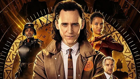 'Loki' poster, which features actors Wunmi Mosaku, Tom Hiddleston, Gugu Mbatha-raw and Owen Wilson (L-R), was shared on Twitter