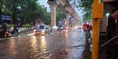 Waterlogging on roads in Pune