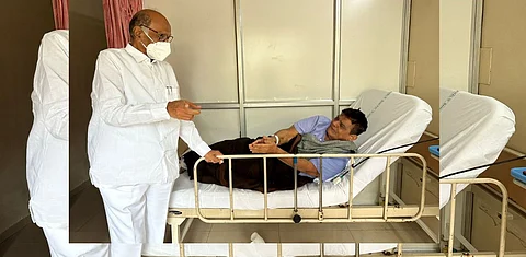 Sharad Pawar meets old party leader Adv. N.T. Nikam