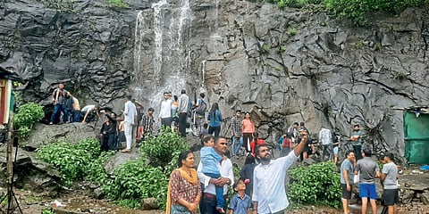 Tourists enjoying weekend at Lonavala