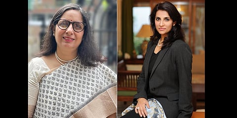 (Left) Sonali Chowdhry, CEO Officenet; (Right) Sulajja Firodia Motwani, Founder and CEO of Kinetic Green