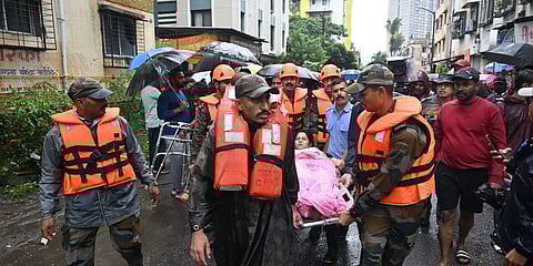 Rescue and relief column of the Indian Army at Ekta Nagar, Sinhagad Road