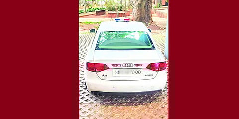 Audi car with illegally fitted beacon and allegedly used by IAS officer Puja Khedkar