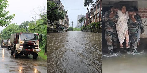 Residents Rescued by Army Relief Column Deployed at Sinhagad Road