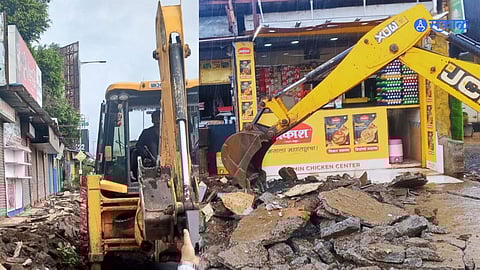 Narhe: PMRDA Acts Against Unauthorized Constructions Hindering Traffic