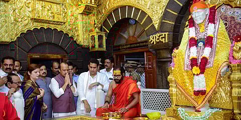 Ajit Pawar offered prayers at Sai Baba Mandir, Shirdi