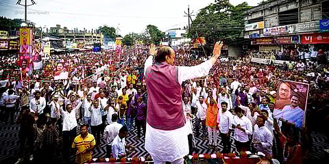 Ajit Pawar during Jan Sanman Rally