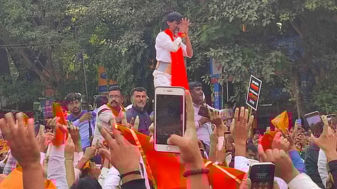 Manoj Jarange Patil at peace rally in Pune on August 11