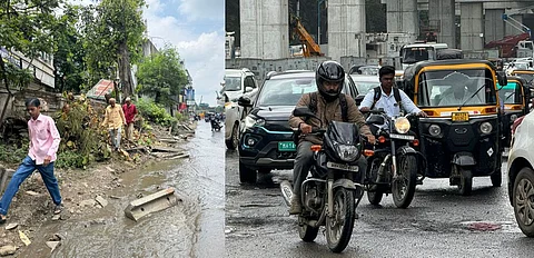 Ganeshkhind Road: Pedestrians and Commuters Suffer Due to Potholes and Dust