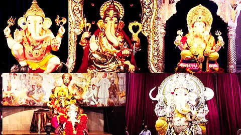 Manache Ganpati Idols Installed