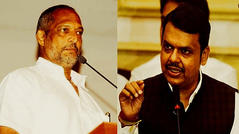 Nana Patekar (Left) and Devendra Fadnavis (Right)