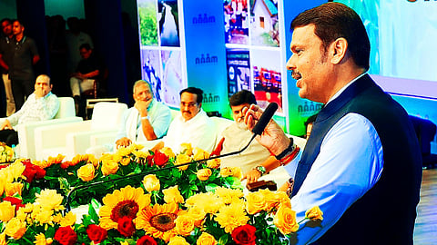 Devendra Fadnavis speaking at Naam Foundation event in Pune