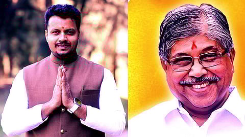 Amol Balwadkar (L) and Chandrakant Patil (R)