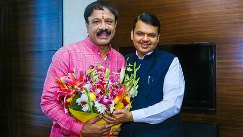 Shrinath Bhimale with Devendra Fadnavis