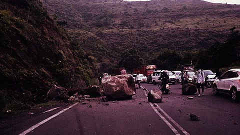 Landslide in Dive Ghat