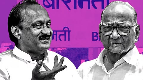 Ajit Pawar (L) and Sharad Pawar (R)