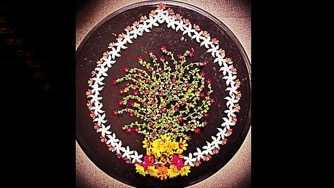 Flower rangoli design