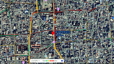 Traffic Status in Pune City Peth areas on January 1 evening
