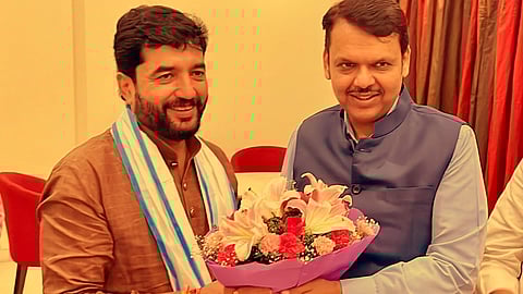 Devendra Fadnavis with Murlidhar Mohol