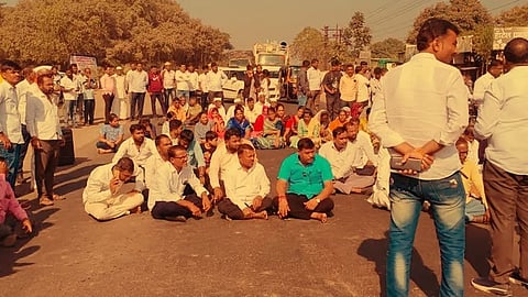 Angered villagers staged a roadblock on Alandi Road