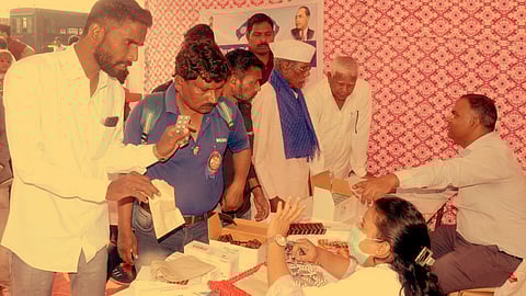 Health camp organized jointly by Symbiosis International University and Sheela Raj Salve Memorial Trust