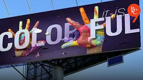 Hoarding Collapse in Bhukum: Two Billboards Fall, Four Motorcycles Damaged