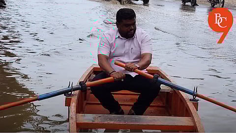 Pune Rain: Man Sails Boat on Flooded Road After Heavy Showers, Unique Protest Sparks Conversation