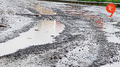 Potholes, Slippery Roads Trouble Commuters: Citizens demand strict action against negligent administration and RMC plants