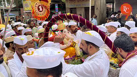 Kasba Ganpati Leads Pune Procession, Dagdusheth Ganpati Draws Devotees