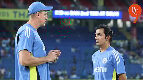 Morne Morkel and Gautam Gambhir, India's coaches