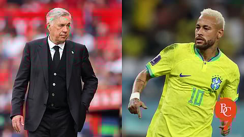 Carlo Ancelotti and Neymar Jr.